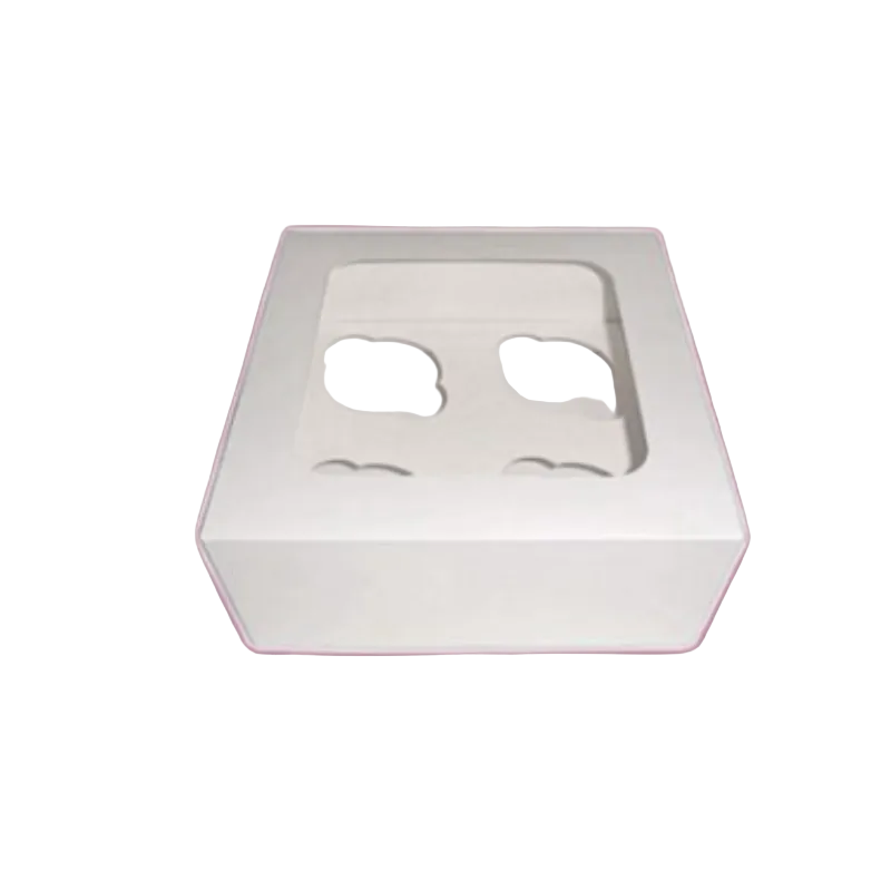 Boîte à Cupcakes avec Fenêtre 4 Inserts