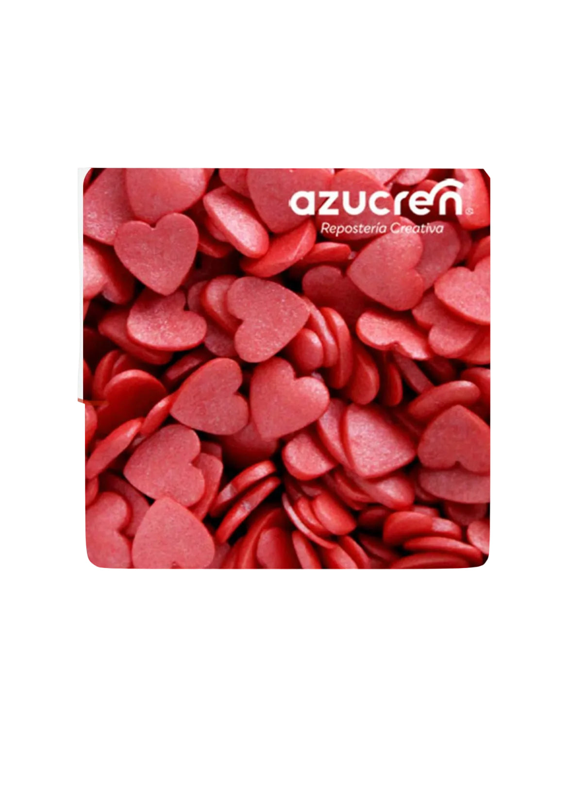 Cœurs de sucre rouges – Pot 60 g – “Sucre” (sans E171)