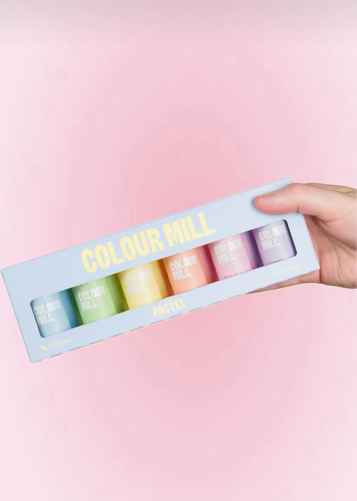 Lot de 6 colorants alimentaires pastels 20 ml – Gel liposoluble – Colour Mill