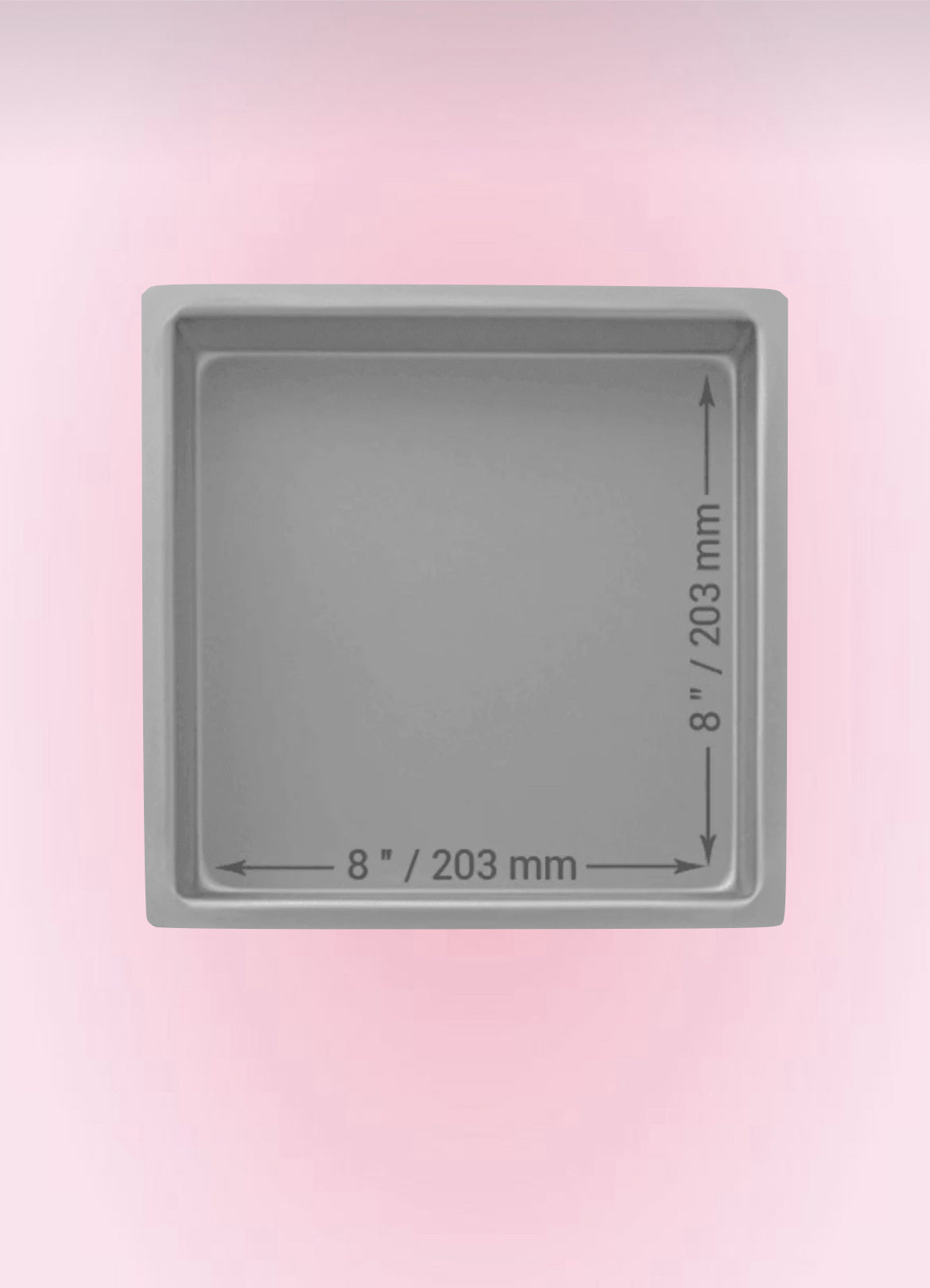 Moule à gâteau carré PME – 10 cm de hauteur – Aluminium