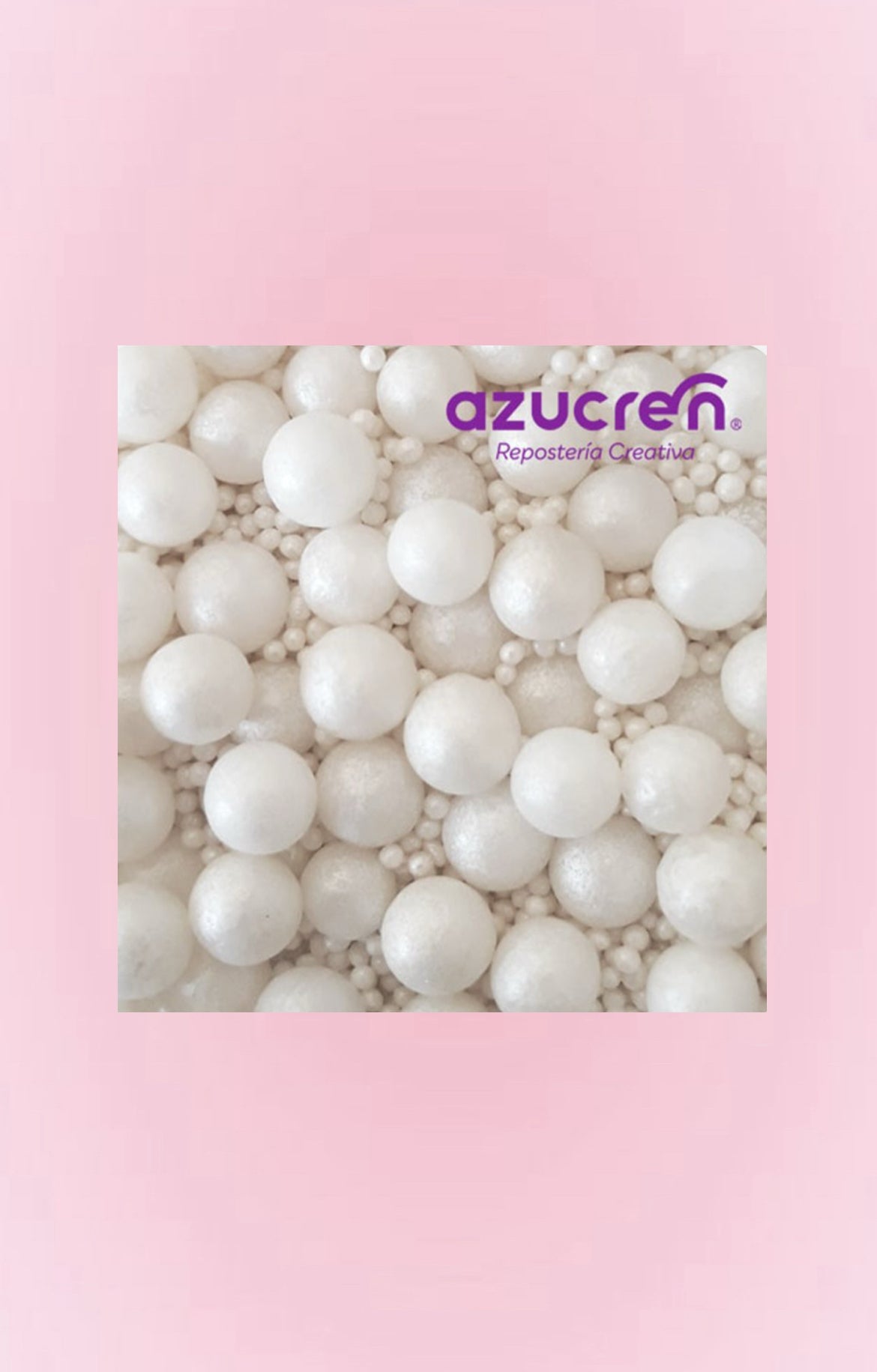 Mélange de Perles Blanches – 1,5 mm & 7 mm – Azucren (90 g) – Sans E171