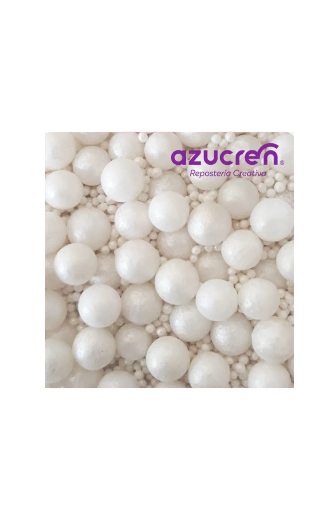 Mélange de Perles Blanches – 1,5 mm & 7 mm – Azucren (90 g) – Sans E171
