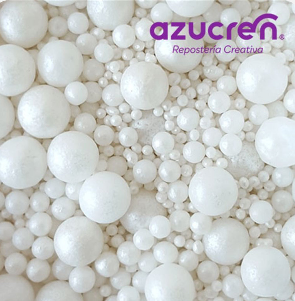 Mélange de Perles Blanches – 1,5 mm, 4 mm et 7 mm – Azucren – Boîte 90 g