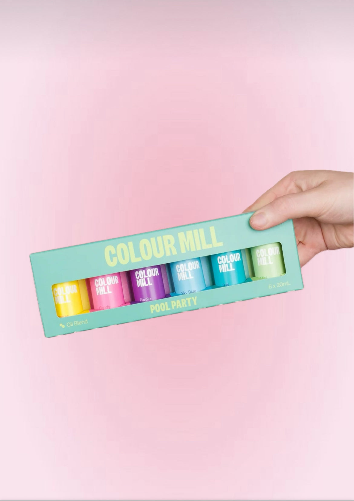 Lot de 6 Colorants alimentaires Pool Party 20 ml – Gel liposoluble – Colour Mill