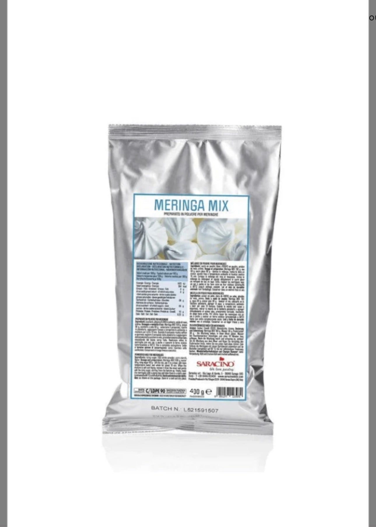 Poudre de Meringue Saracino 400 g