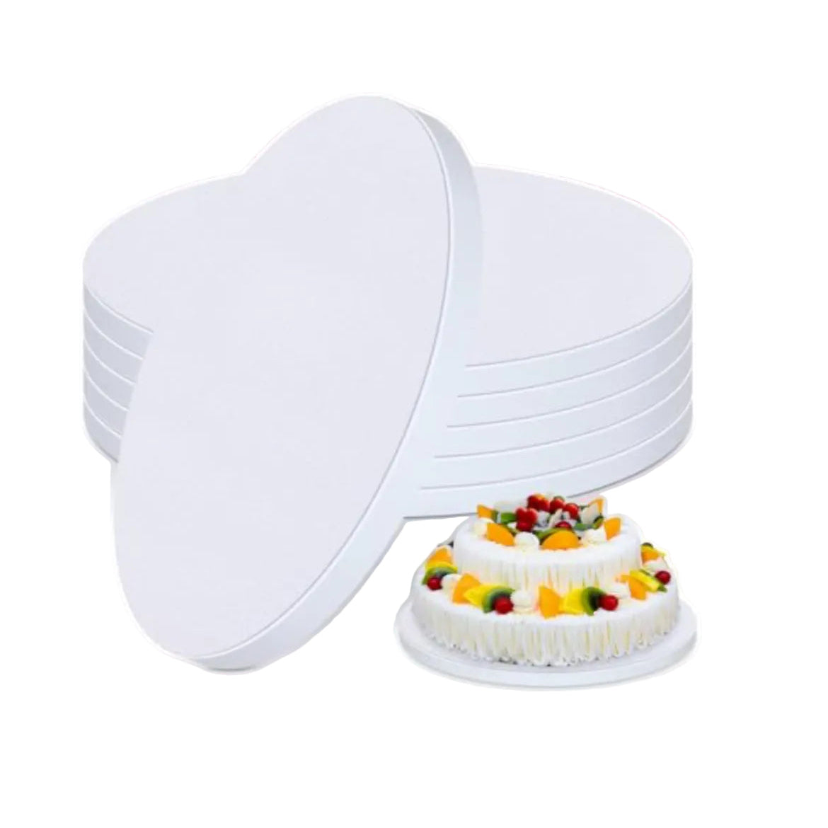 Cake board blanc qualité supérieur à l’unité / lot de 5