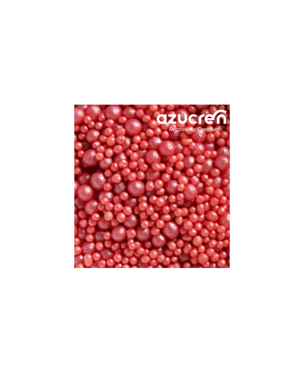 Mini perles de sucre rouge – Pot 90 g – AZUCREN