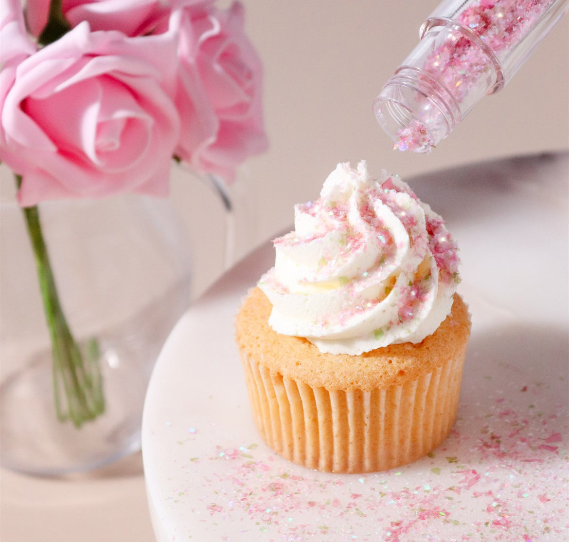 Flocons Pailletés Comestibles – Effet Scintillant pour Gâteaux et Desserts