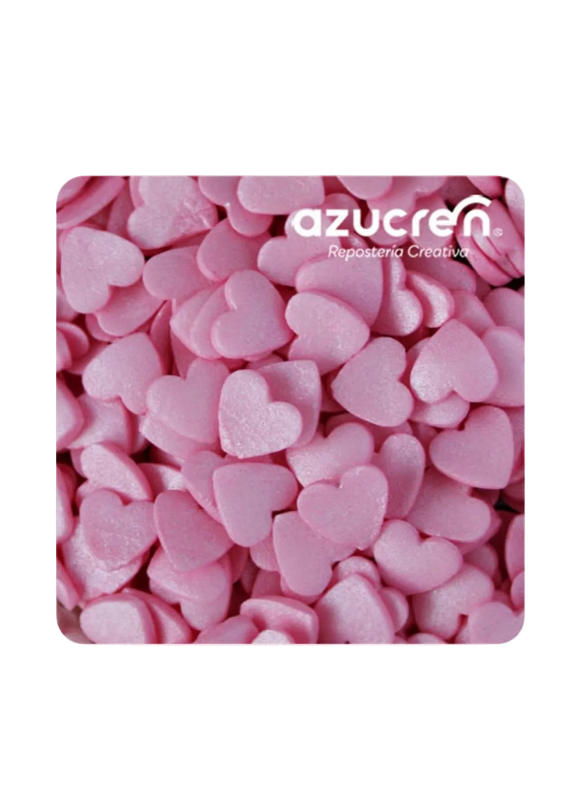 Cœurs roses en sucre – Pot 60 g – “Sucre” (sans E171)