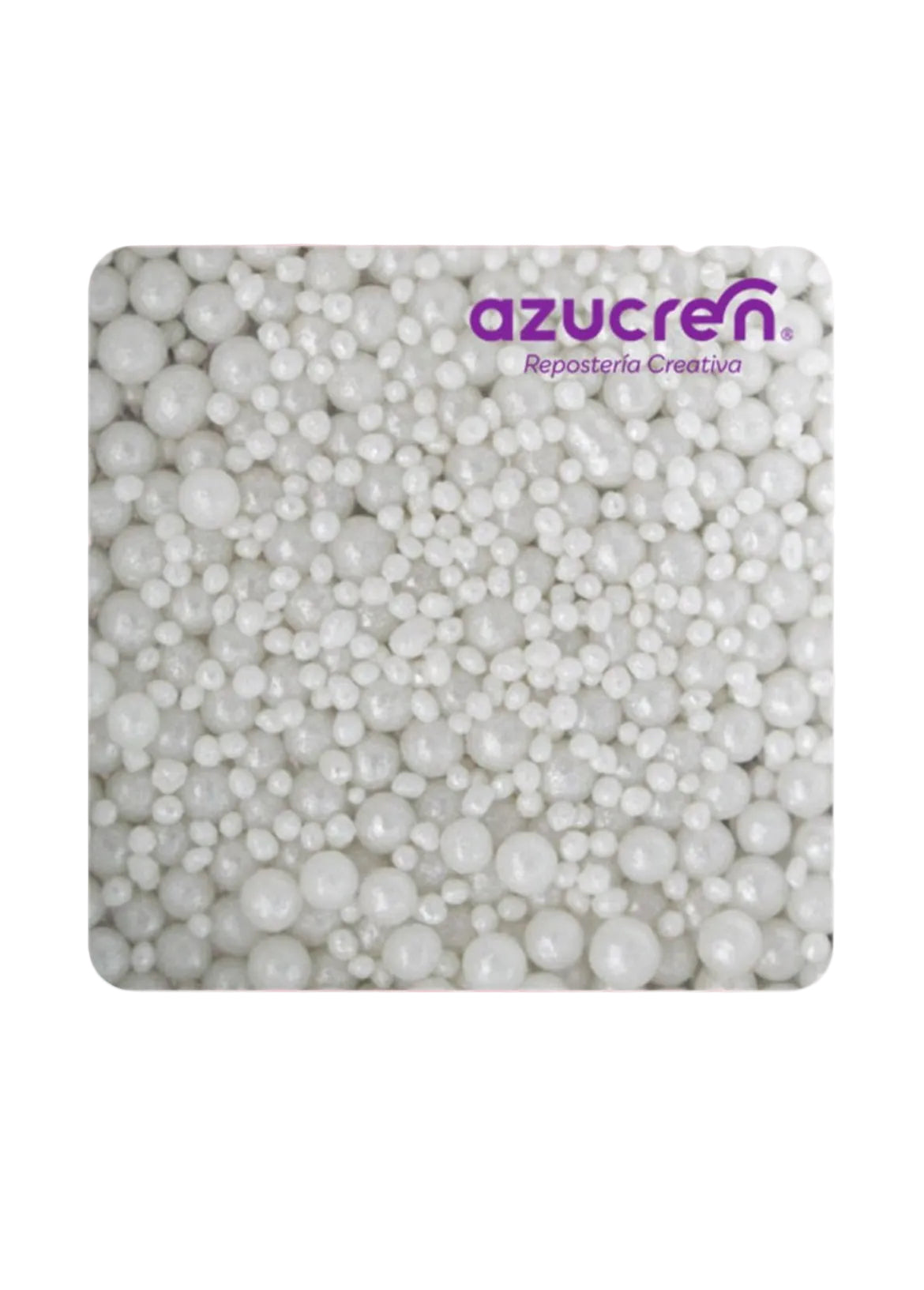 Mini perles de sucre blanches 1,5 mm + Perles blanches 4 mm – 90g – AZUCREN