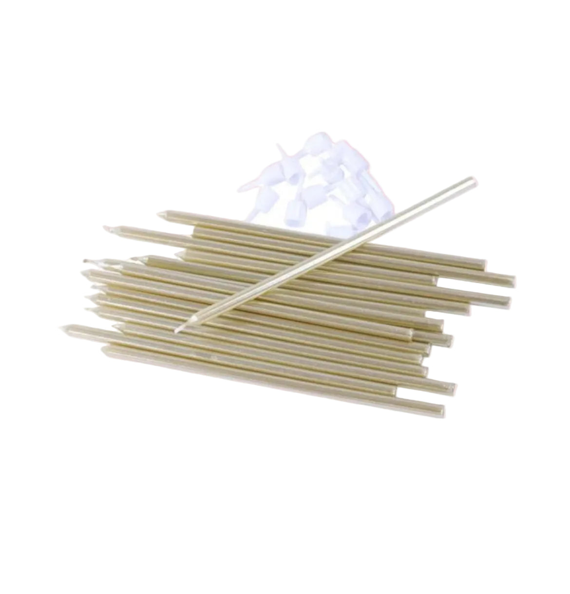 Bougies Dorées PME – 18cm (x16) – Élégance & Finition Parfaite pour Gâteaux