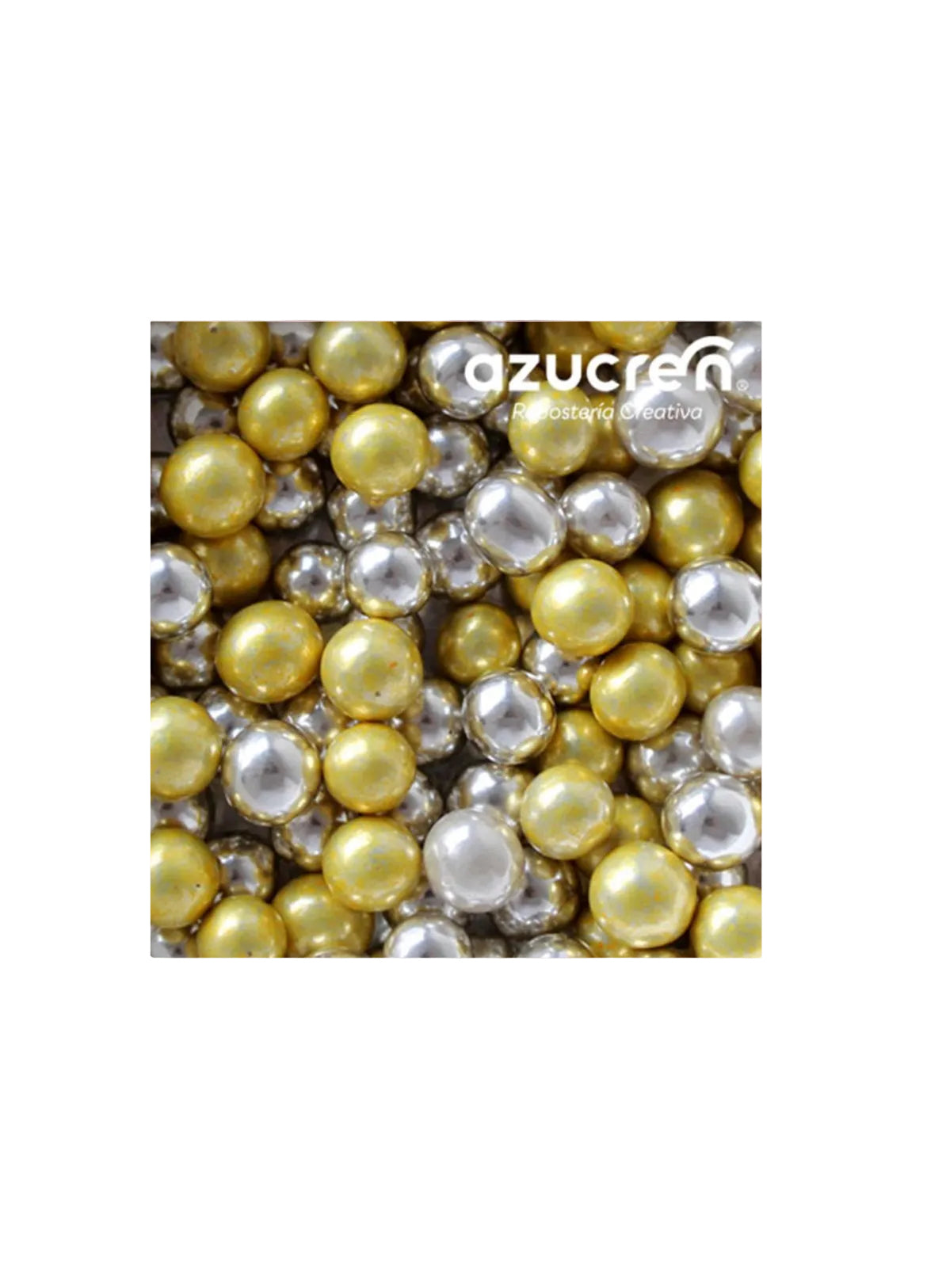 Perles Métallisées Sucre – Mix Argent & Or 6 mm (90 g) – Sans E171