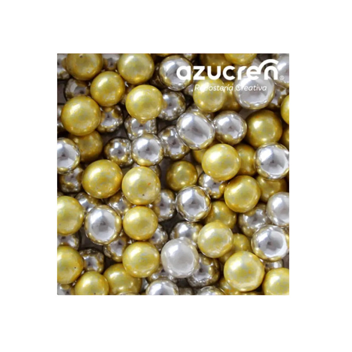 Perles Métallisées Sucre – Mix Argent & Or 6 mm (90 g) – Sans E171