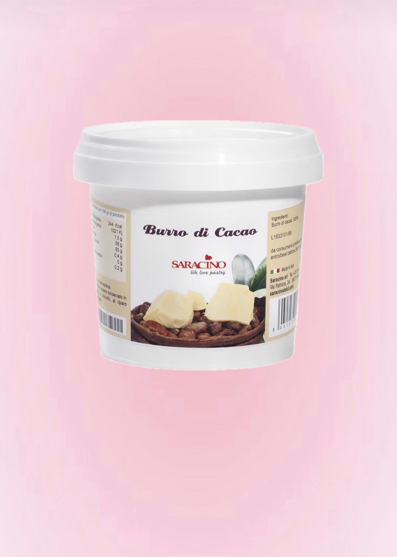 Beurre de Cacao Saracino 200 g – Qualité Pâtisserie et Cake Design