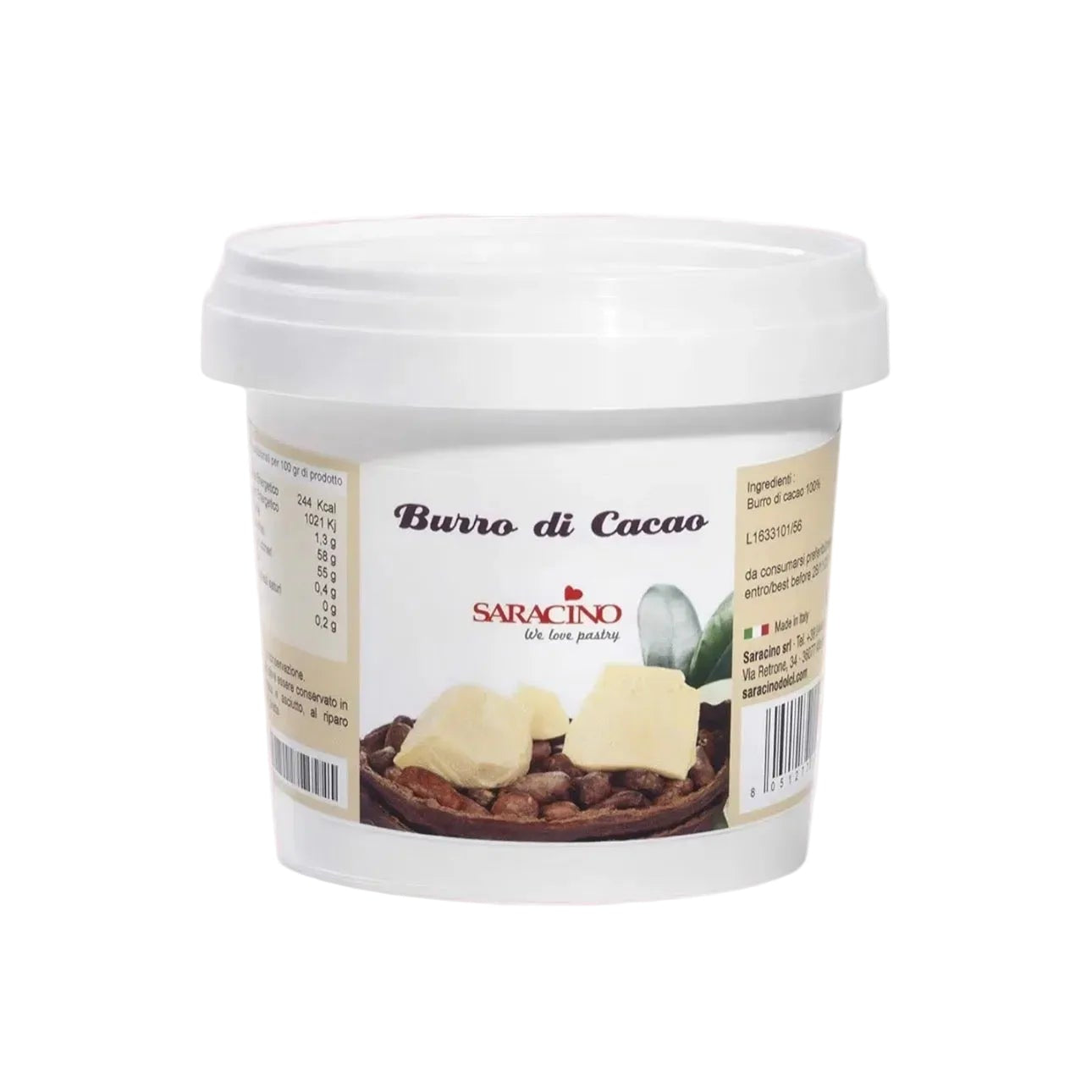 Beurre de Cacao Saracino 200 g – Qualité Pâtisserie et Cake Design