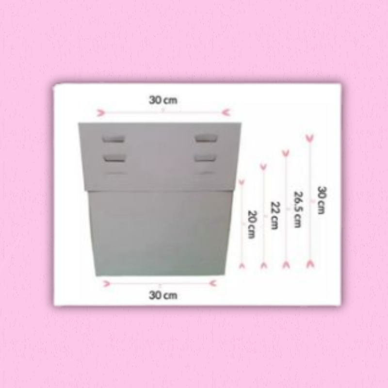 Boîte à Gâteaux Carrée 30cm Hauteur réglable