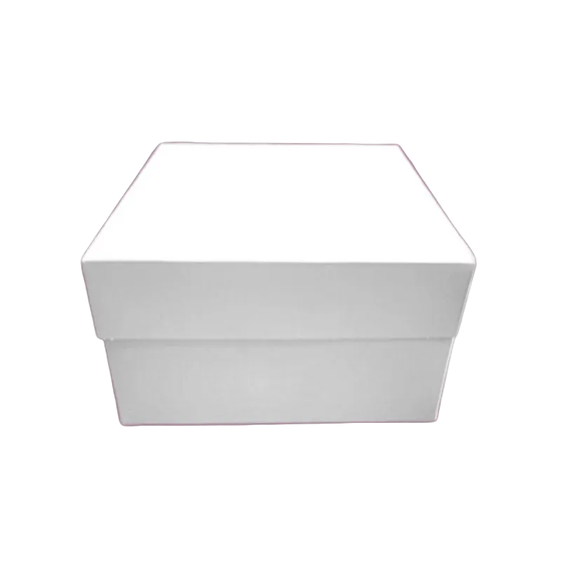 Boîte à Gâteau carrée blanche Hauteur 15 cm