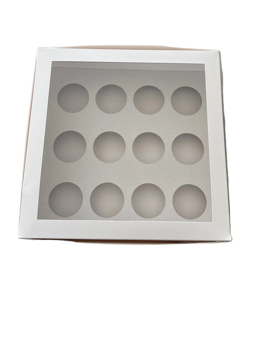Boîte à Cupcakes avec Fenêtre 12 Inserts hauteur 10 cm