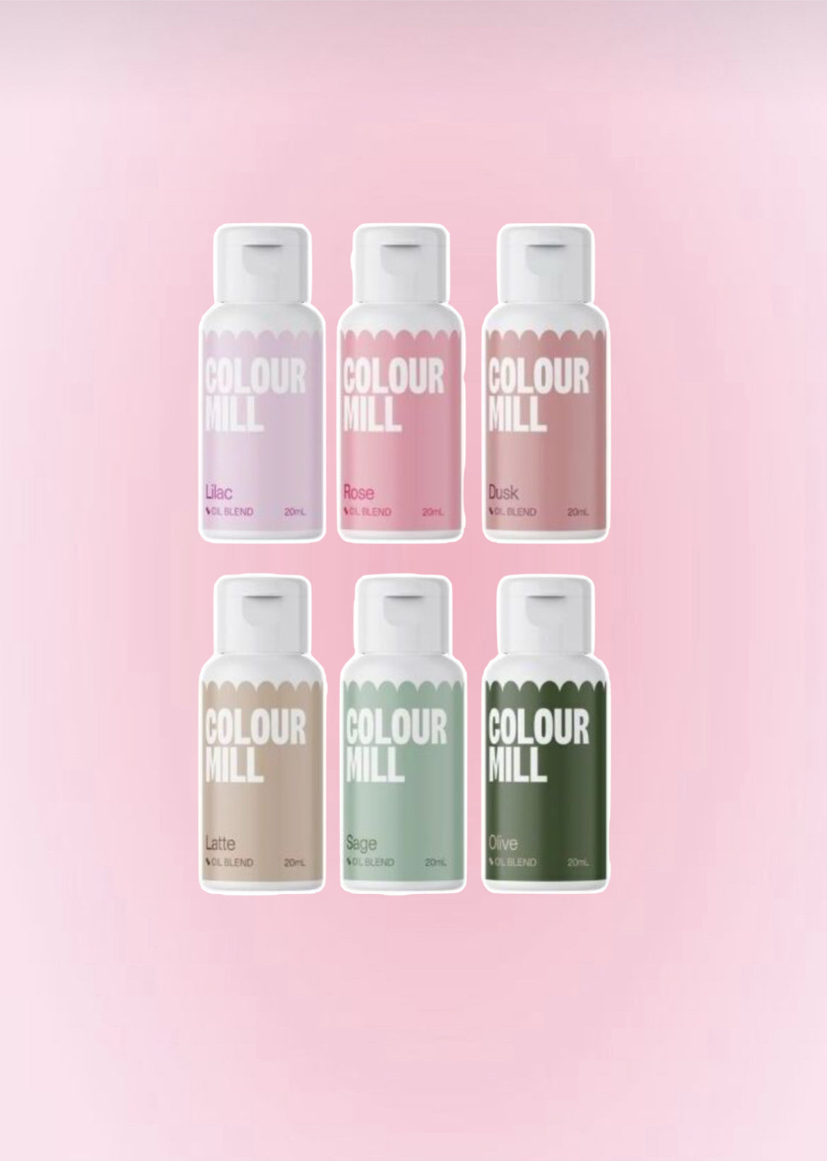 Lot de 6 Colorants alimentaires Botanique 20 ml – Gel liposoluble – Colour Mill