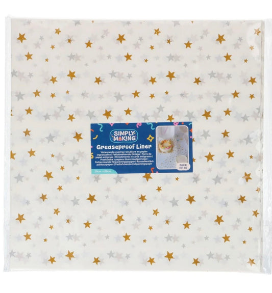 Papier alimentaire ingraissable  pour Bento cake – 25 x 25 cm (Lot de 50)