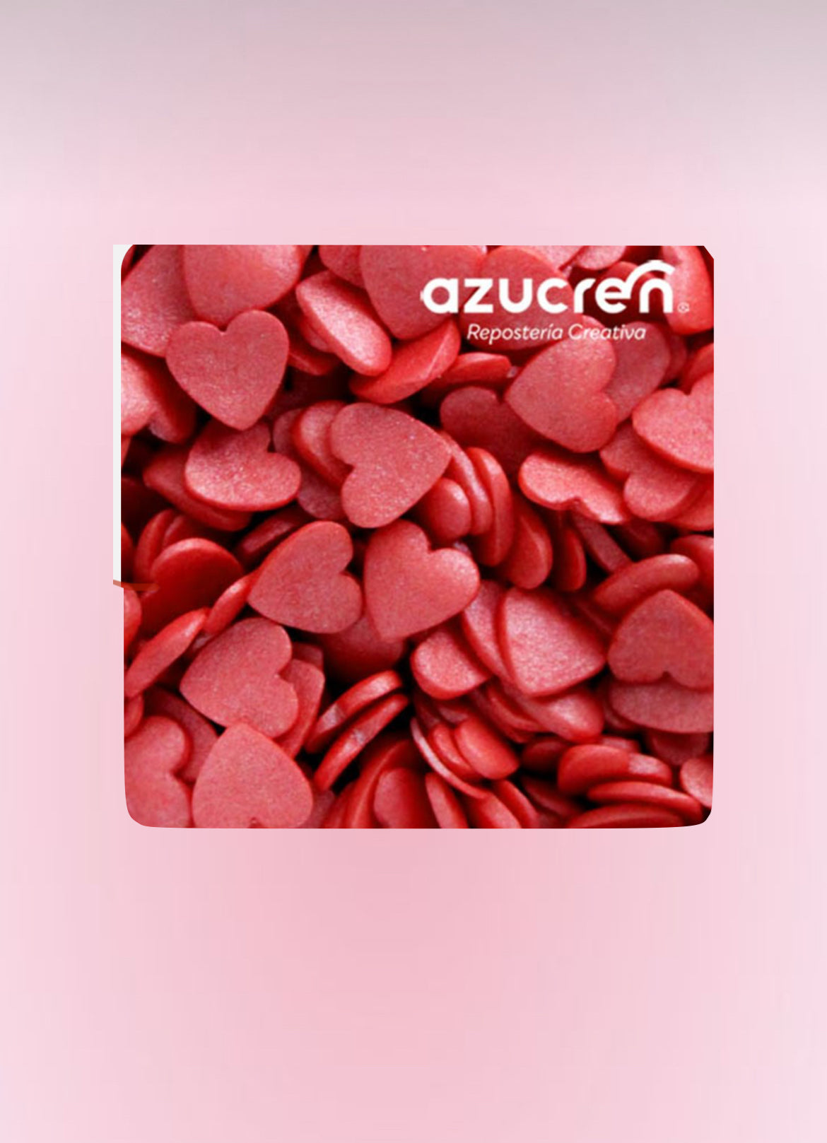 Cœurs de sucre rouges – Pot 60 g – “Sucre” (sans E171)