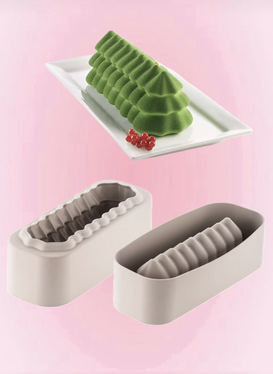 Moule Bûche Sapin – Silicone Platinium – Idéal Noël & Fêtes