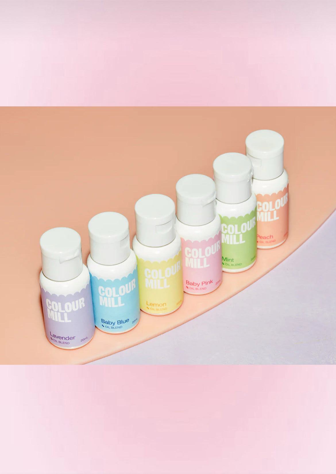 Lot de 6 colorants alimentaires pastels 20 ml – Gel liposoluble – Colour Mill