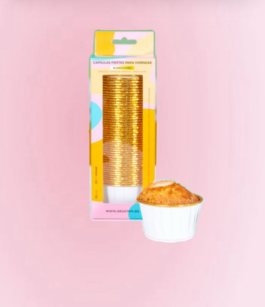 Capsules pour cupcakes  rigides Azucren – Lot de 50 – 50 x 40 mm – 3 couleurs disponibles