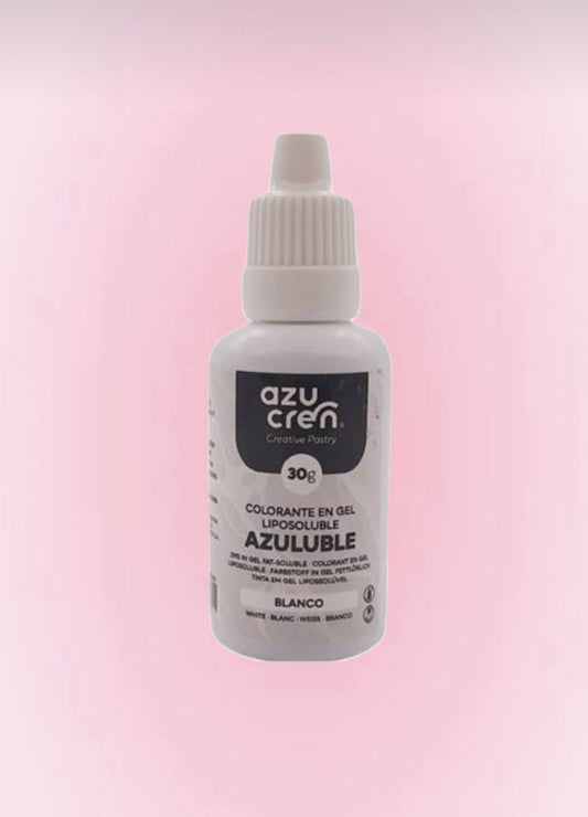Colorant Gel Blanc Liposoluble – 30 ml – Azuluble