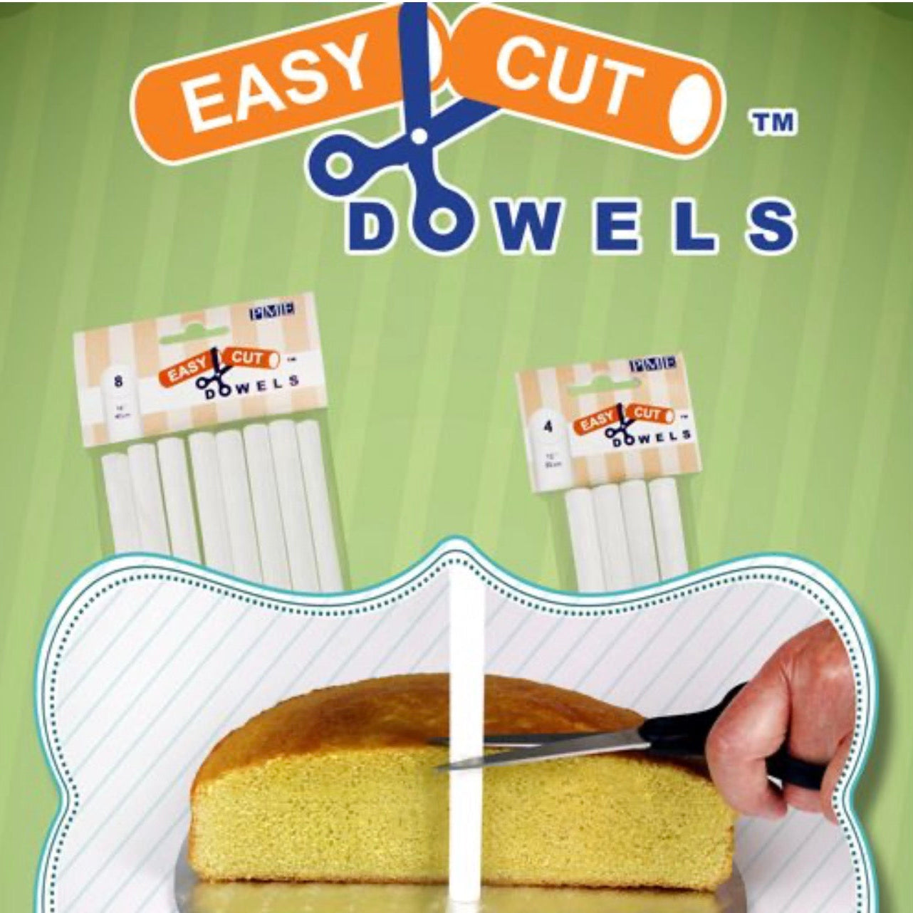 PME Easy Cut Dowels 30 cm – Tiges de Support pour Gâteaux à Étages (lot de 4)