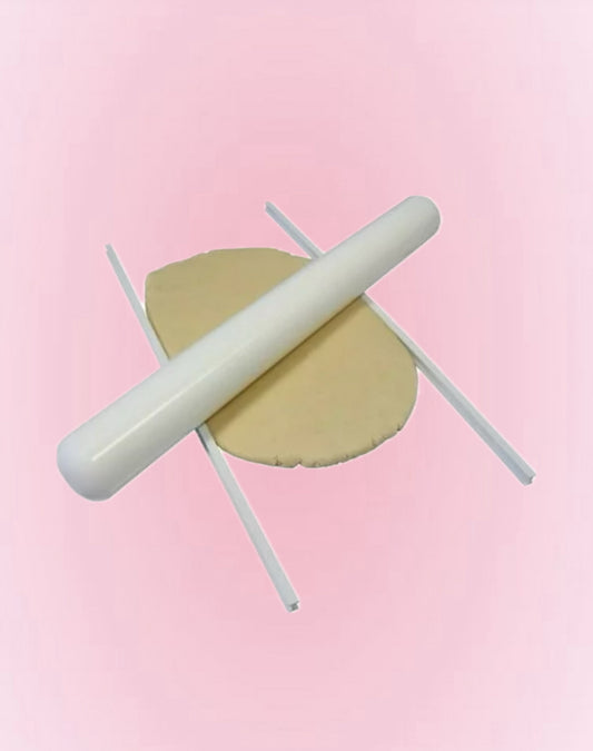 Guides d’épaisseur PME – Jeu de 2 réglettes espaceurs pour pâte à sucre et pâte sablée…