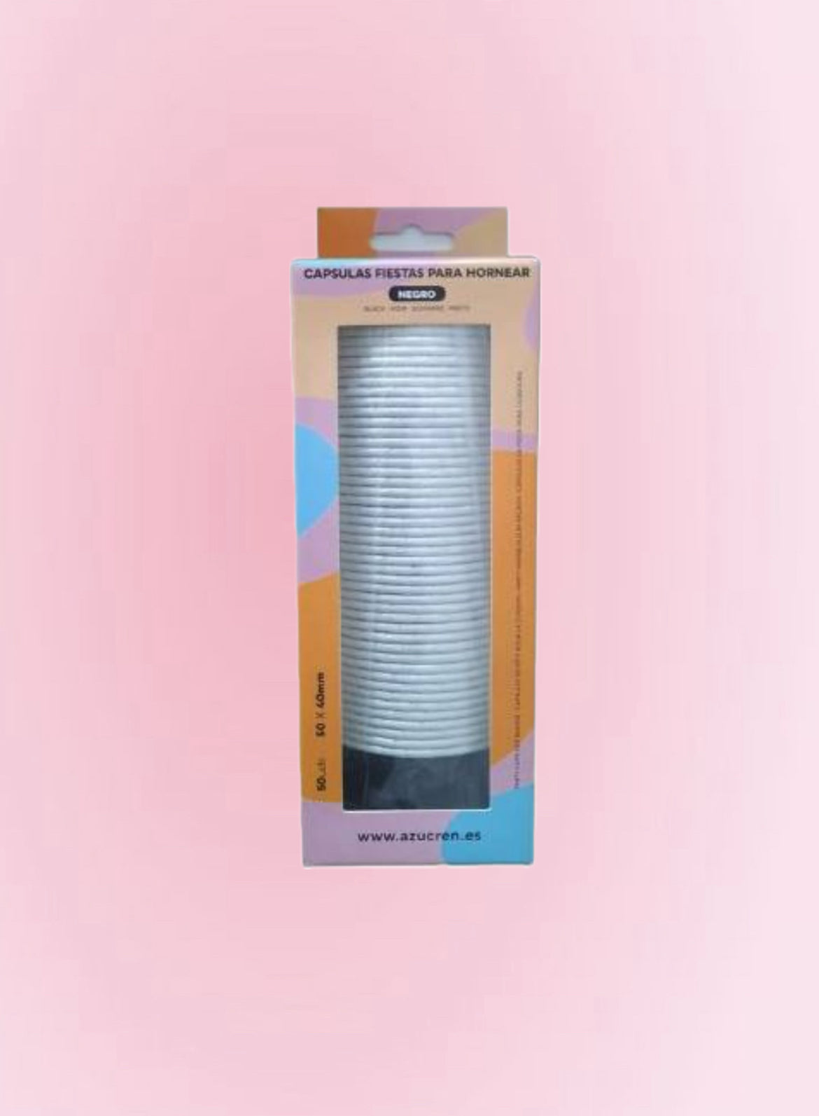 Capsules pour cupcakes  rigides Azucren – Lot de 50 – 50 x 40 mm – 3 couleurs disponibles
