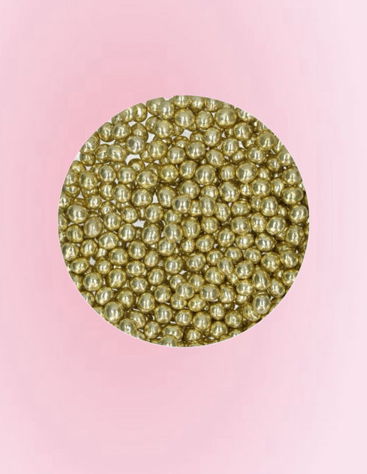 Perles de Chocolat Croquant Jaune Métallisé – FunCakes – 60g
