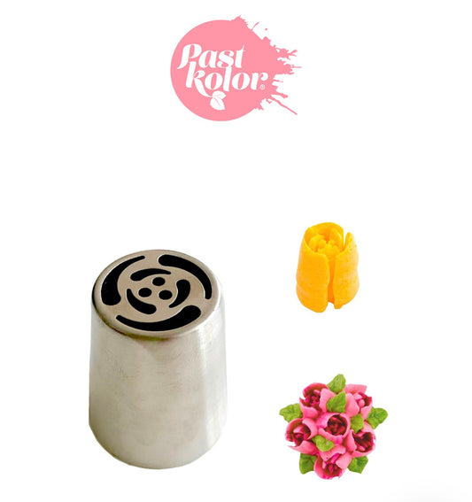 Douille Rose 6 Pétales en Acier Inoxydable – Fleurs en Crème
