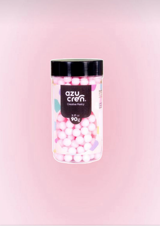 Perles de Sucre Rose Pastel 7 mm – 90 g – Azucren