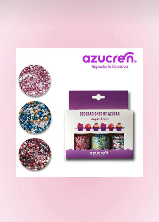 Set de 3 Sprinkles – Love / Cloud / Tutu – Azucren 90 gr
