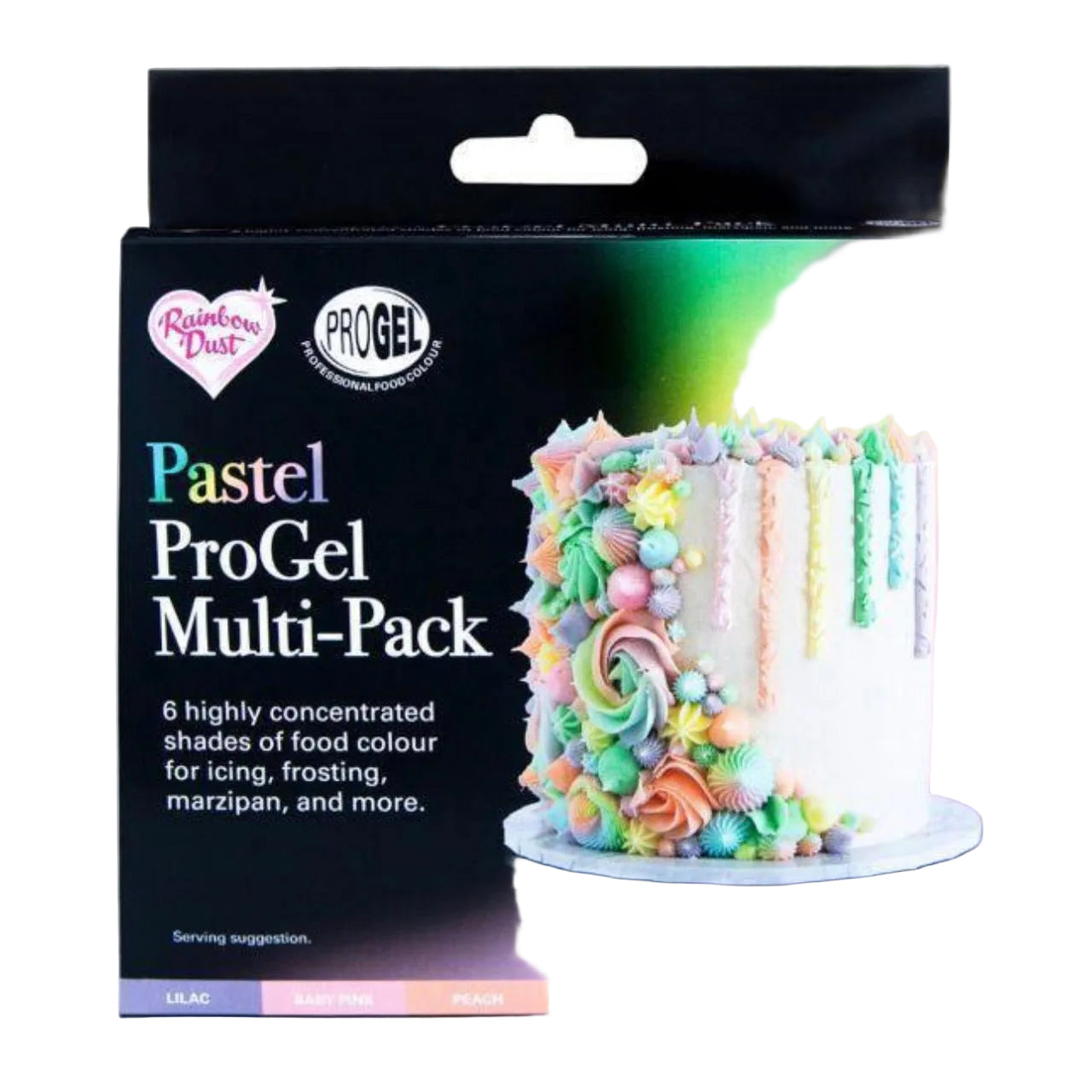 Colorants Alimentaires Pastel ProGel Rainbow Dust – Kit 6 Couleurs Concentrées