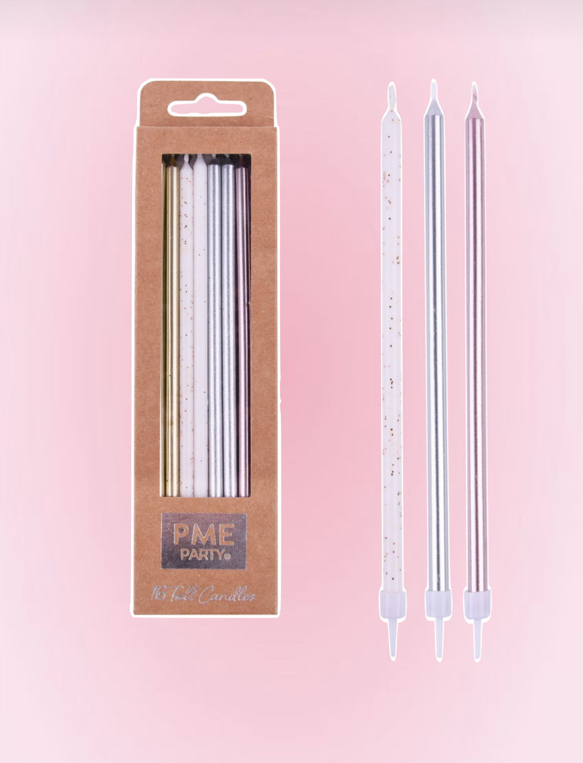 Bougies Dorées PME – 18cm (x16) – Élégance & Finition Parfaite pour Gâteaux
