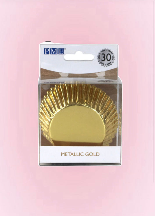Caissettes Cupcakes Dorées Métalliques PME – Lot de 30, Qualité Premium