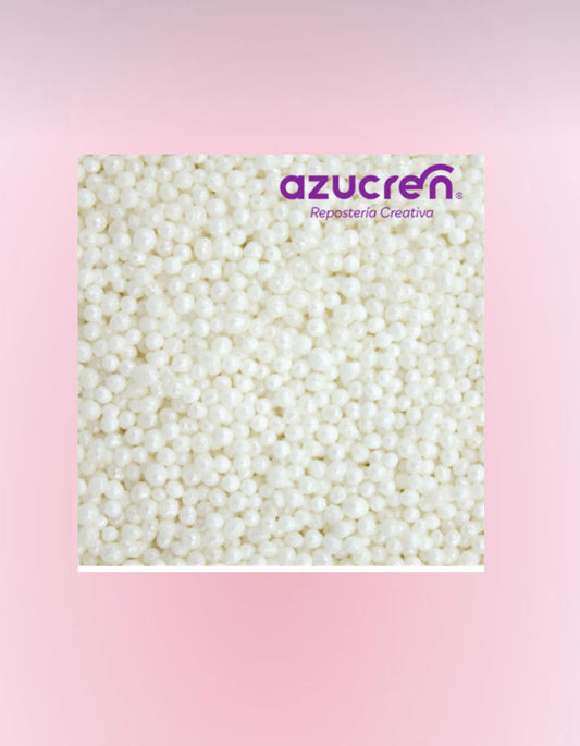 Mini perles de sucre blanches – Pot 90 g – AZUCREN