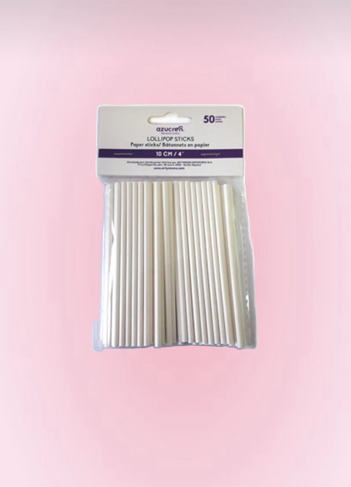 Bâtonnets pour cake pops de 10 cm - Azucren - 50 unités