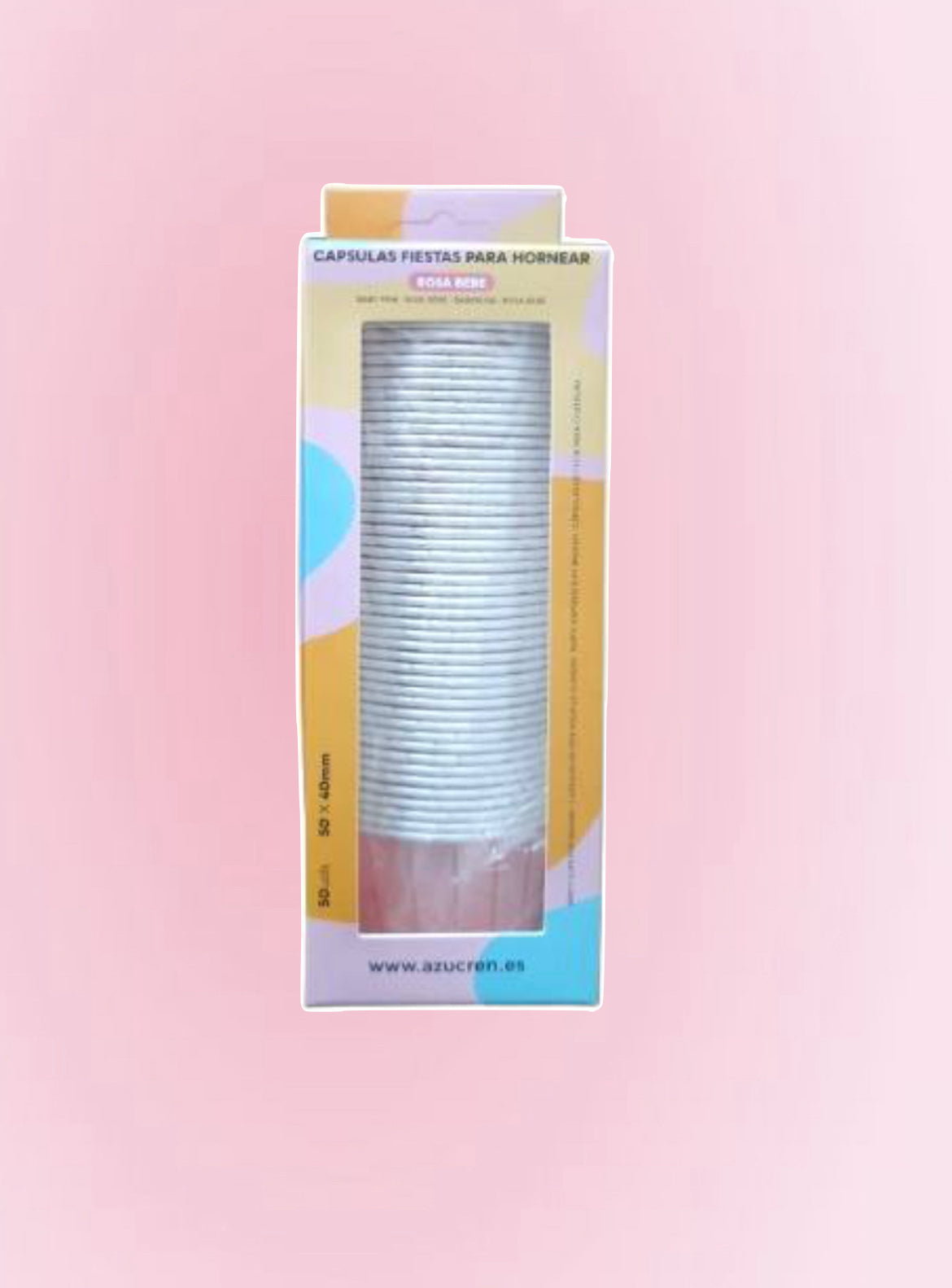 Capsules pour cupcakes  rigides Azucren – Lot de 50 – 50 x 40 mm – 3 couleurs disponibles