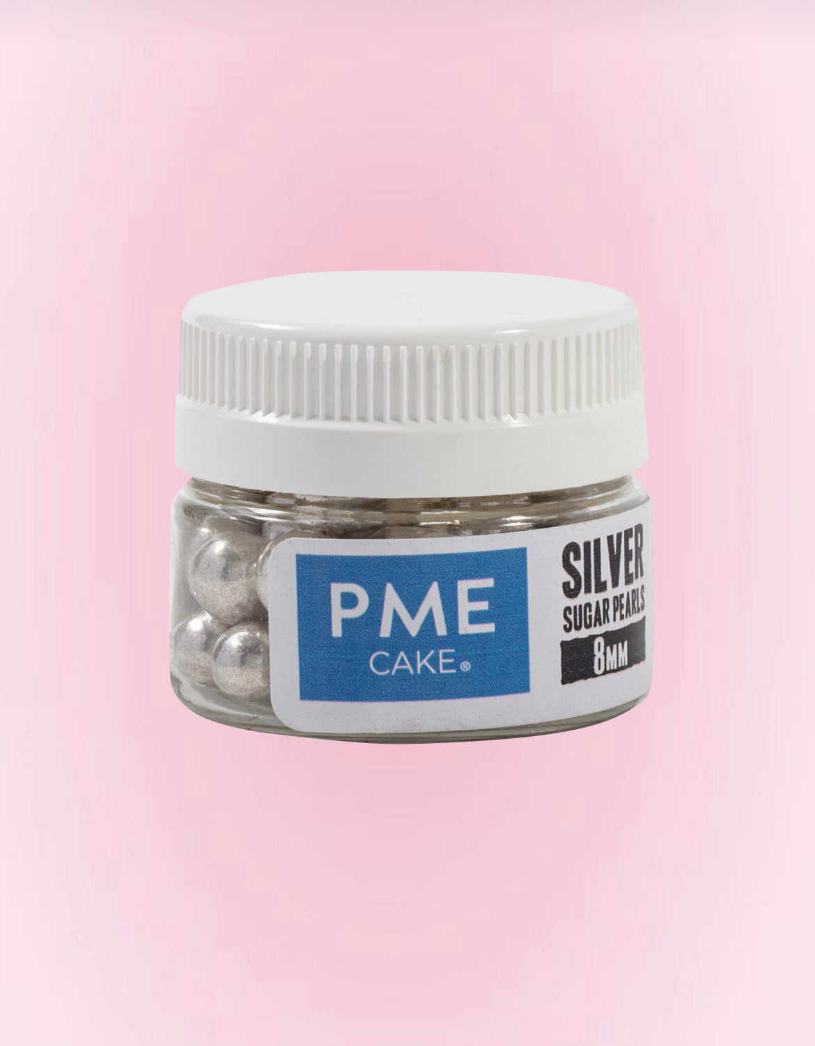Perles en sucre argentées PME – 4 ou 8mm (25 g)