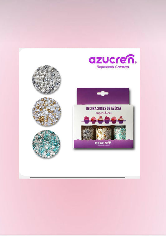 Set 3 Sprinkles – Gâteau de mariage / Or blanc / Monde d’hiver – Sucre