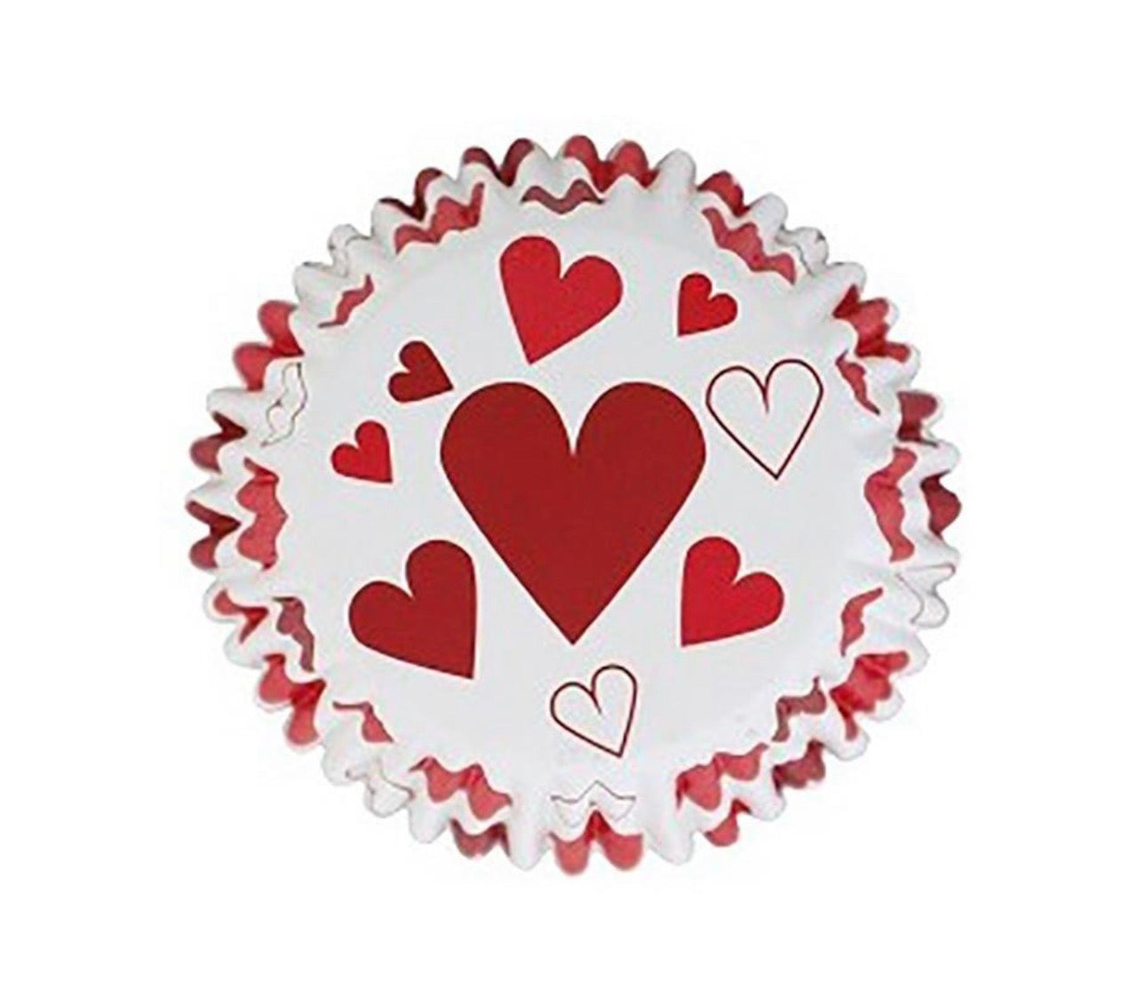 PME Caissettes Cupcakes Motif Cœur Métallisées x30