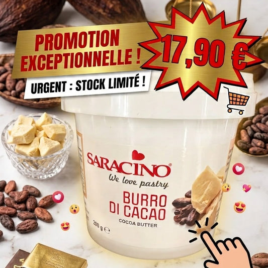 Beurre de Cacao Saracino 200 g –DDM 19/10/2026 – PROMO