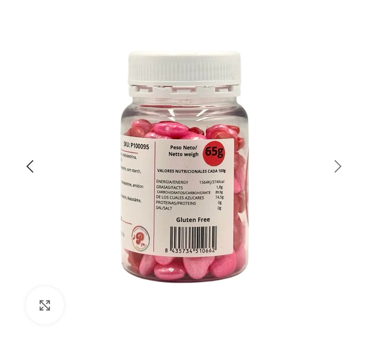 Sprinkles Cœurs Candy Love Mix Rose et Rouge – 65 g